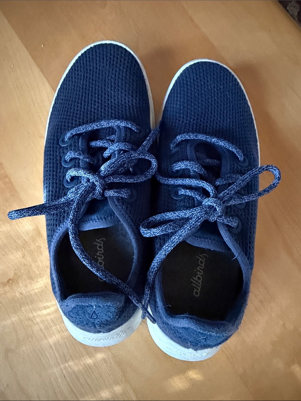 allbirds Women's Navy Blue Lace-Up Sneakers